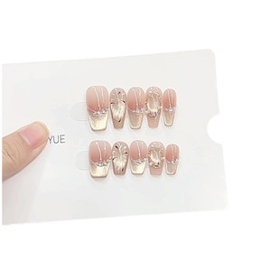 เล็บ<span class=keywords><strong>ปลอม</strong></span>ทำมือลาย<span class=keywords><strong>ตา</strong></span>แมวสวยหรู ทรงโลงศพ<span class=keywords><strong>ส</strong></span>ั้น ทรงอัลมอนด์ <span class=keywords><strong>ส</strong></span>ไตล์ฝรั่งเศส - Product Image 5