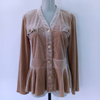 Veste en velours personnalisée pour femmes, style peplum, pour le bureau ou les occasions décontractées
