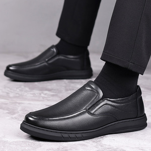 รองเท้าโลฟเฟอร์แบบสวมสำหรับผู้ชาย ฤดูใบไม้ผลิ/ฤดูร้อน ปี 2026 หน้าผ้า PU พื้นรองเท้าด้านในยาง พื้นรองเท้าด้านนอกยาง กันลื่น ระบายอากาศได้ดี - Product Image 4