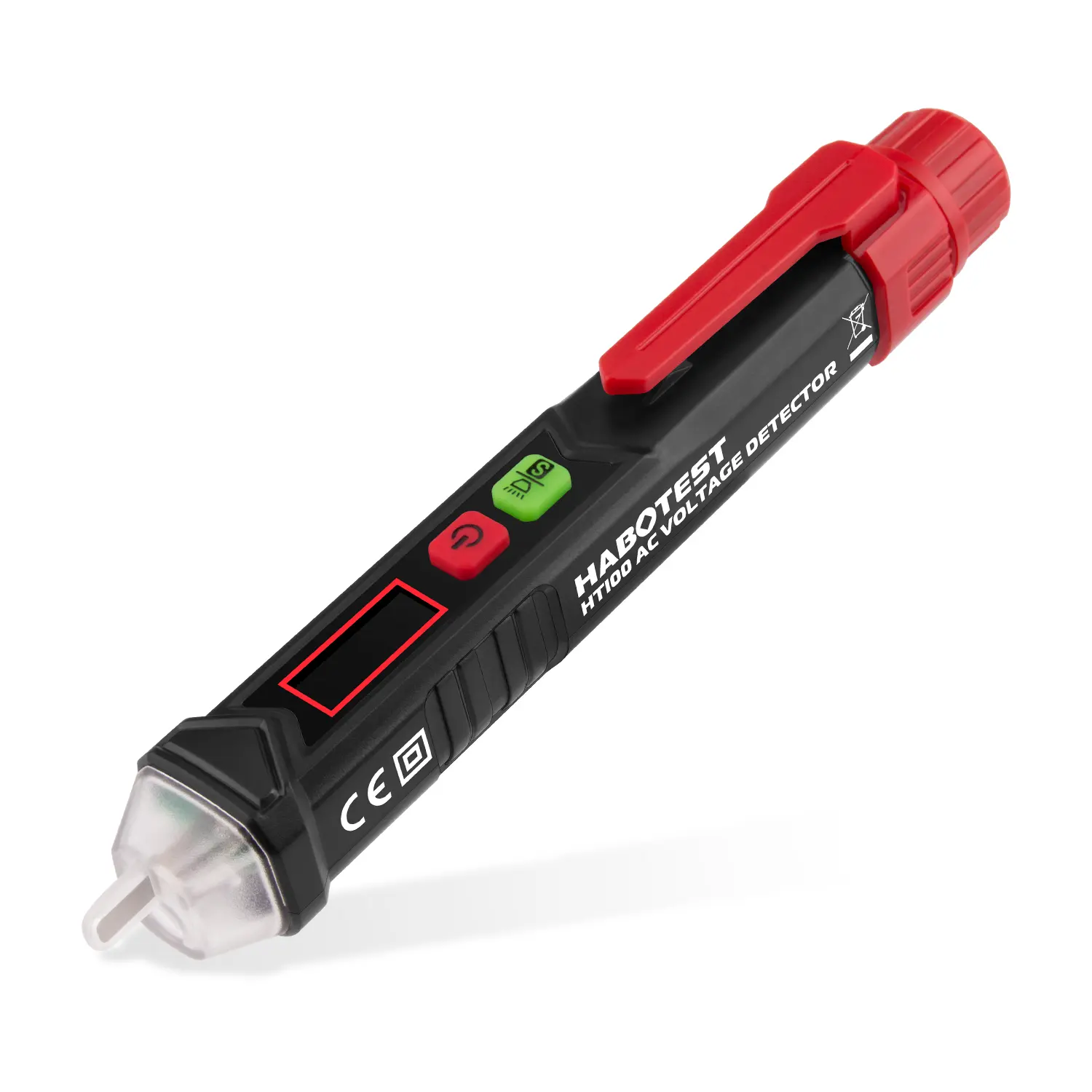 HT100 Automatic and dual range Non-Contact AC Voltage meter tester Pen 12~1000V Voltage detector with LED flashlight