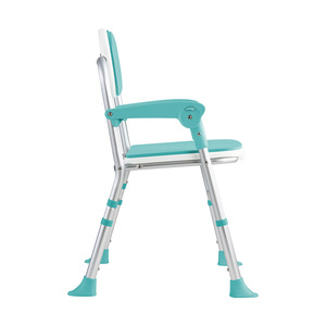 Chaise de douche Ryusei, siège de bain pliant en alliage d'aluminium de 48 cm de large pour personnes âgées, handicapées, femmes enceintes - Product Image 2