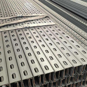 Canal de <span class=keywords><strong>puntal</strong></span> ranurado en U de acero galvanizado de tamaño de orificio personalizado para energía solar fotovoltaica - Product Image 4