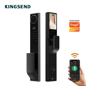 New 21 Languages Fully Automatic Smart Aluminum Wood Door Anti Theft Digital Face Recognition Cloud Remote Video <b>Lock</b> - Product Image 1
