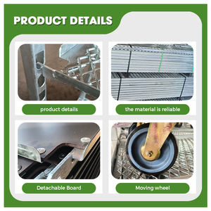 Carrito de vivero de diseño moderno, el mejor vendedor danés, transporte de plantas multiestante barato con cuatro ruedas - Product Image 6