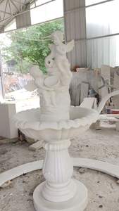 Garden Large White Marble Stone Baby Angel Children <strong>Cherub</strong> Flowing Water <strong>Fountain</strong> With Statues of Angel for Outdoor - Product Image 3