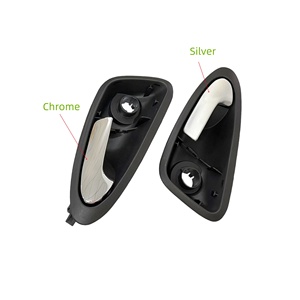 1 manija de puerta <span class=keywords><strong>interior</strong></span> delantera izquierda y derecha cromada plateada para 2008 2009 <span class=keywords><strong>2010</strong></span> 2011 -- 2017 <span class=keywords><strong>Seat</strong></span> <span class=keywords><strong>Ibiza</strong></span> OE No. 6J0837113K 6J0837114K - Product Image 1