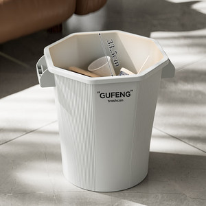Cubo de Basura Octagonal Gufeng de 33.5 cm, Gran Capacidad, Uso Interior y Exterior - Product Image 1