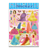 Vente en gros d'autocollants Kawaii Girl Fashion Collocation Dress Up Sticker Diy Cute Stickers For Journaling