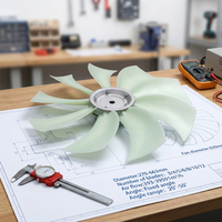 Ventilateurs axiaux à 8 pales en nylon WindRise S14-PAG à angle réglable pour pulvérisateur, moissonneuse, chariot élévateur