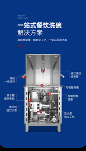 Automatic Stainless Steel Restaurant Dishwasher for Hotel/Lifting Dishwasher Hood Type Dishwasher - Product Image 3