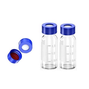 8mm 9mm <span class=keywords><strong>2mL</strong></span> Amberkleurige cilindrische glazen <span class=keywords><strong>vial</strong></span> met schroefdraad, transparante <span class=keywords><strong>HPLC</strong></span>-<span class=keywords><strong>vial</strong></span>, 9mm schroefdop, PTFE/silicone septum, temperatuurbestendig - Product Image 5