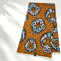 Tissu Organza Batik 100% Coton à Motif Floral et Feuillage, 6 Yards/Pièce, Extensible Biologique pour la Confection de Robes pour Femmes, Filles et Garçons