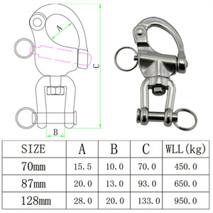316316 Rope <b>Hook</b> Stainless Steel Durable Outdoor <b>Boat</b> Marine Use - Product Image 3