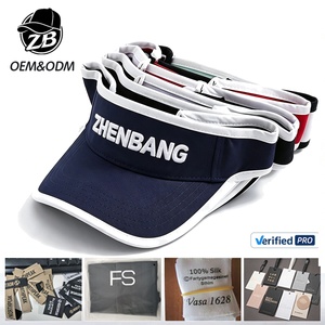 Casquette de soleil légère bicolore personnalisable, ajustable, pour l'extérieur, la plage, le golf et le tennis, avec visière ouverte décontractée - Product Image 1