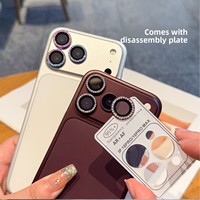 Protection d'objectif d'appareil photo pour iPhone 18 Pro Max 17 16 Plus 15 14 13 12 Mini Anneaux en strass AR+AF HD Transparent Anti-rayures 95% Translucide