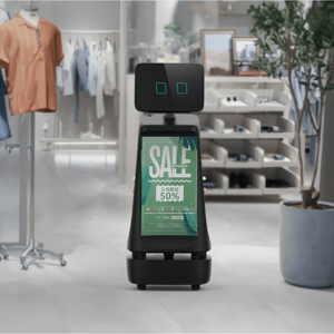 <span class=keywords><strong>Robot</strong></span> <span class=keywords><strong>de</strong></span> Servicio Inteligente Interactivo con Pantalla Grande para Recepción, Explicaciones, Diálogos, Ferias Comerciales y Salas <span class=keywords><strong>de</strong></span> Exposiciones - Product Image 6