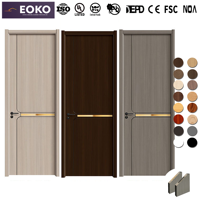 Porte d'entrée de suite d'hôtel en bois de noyer à prix de gros EOKO pour commande de projet en gros