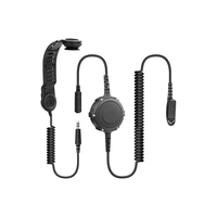 Earphone Helm Motor dengan Tali Fleksibel, Mic SPK Lepas Pasang, Kabel Musik, Kit Pemasangan Helm