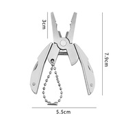 Porte-clés pliant de poche, ensemble d'outils multifonctions, Mini pinces couteau tournevis scarabée tortue pinces