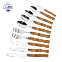 Ensemble de couverts en acier inoxydable de haute qualité 13/0, couteau à dîner, fourchette, cuillère, manche en plastique, écologique, finition miroir, couverts plats