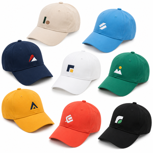 Casquettes promotionnelles à visière plate de qualité supérieure avec fermeture auto-agrippante, broderie personnalisée, casquette en coton pour papa, merchandising d'événements et de marques d'entreprise - Product Image 1