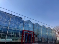 Serre agricole intelligente en verre, système hydroponique pour la culture de fraises/tomates/laitues, fruits, légumes, fleurs, arbres
