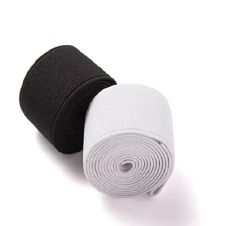 Factory sale 50MM Elastic Band White And Black Color Elastic Various Size Flat Elastic