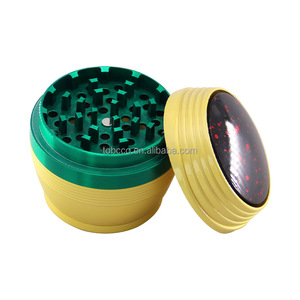 Molinillo de Hierbas y Especias de Aleación de Zinc de 4 Capas con Forma de Tambor, <span class=keywords><strong>Triturador</strong></span> Giratorio con Raspador de Polen para Moler Hierbas Secas - Product Image 3