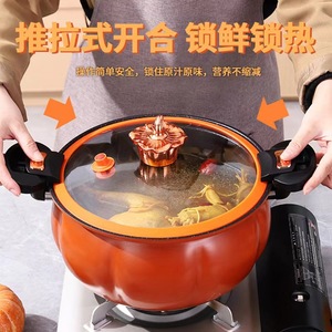 Pumpkin Pressure Cooker Large Capacity Non Stick Stew Pot Soup Pot Kitchen Cookware Gift - Product Image 2