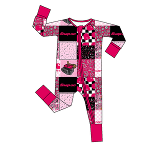 Neuheit: Westlicher Patchwork-Druck Bio-Bambusfaser-Reißverschluss-Strampler für den Sommer, 0-3 Monate, Großhandel - Product Image 6