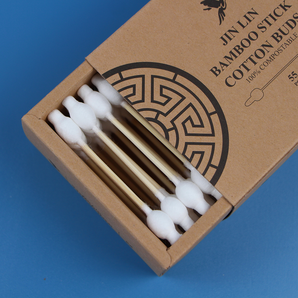 婴儿使用有机双头芽安全护理清洁q-tips竹棒耳棉拭子 - buy baby