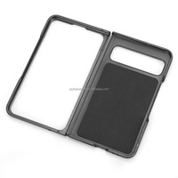 Coque de Protection Fine en Simili-Cuir PU, Galvanisée, Antichoc et Légère, en PC Rigide, Ultra-Mince et Durable pour Google Pixel Fold