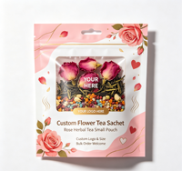 Sachets de thé écologiques à impression numérique personnalisée, sacs en plastique à fermeture éclair thermoscellable, impression ZJ pour thé aux herbes et bien-être