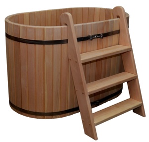 Bañera de madera de inmersión fría para 2 personas, bañera de Spa de primavera ovalada de cedro - Product Image 2