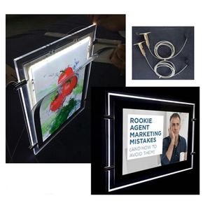A3 A4 LED lumineuse magnétique acrylique boîte à lumière <span class=keywords><strong>agence</strong></span> immobilière fenêtre suspendus informations affichage signe - Product Image 2
