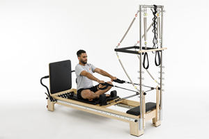 Vertical de madera de arce Pilates cama reformador medio trapecio madera Pilates reformador torre - Product Image 6