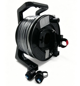 FTTH SC LC FC ST Connector Portable Retractable Tactical Winding Drum 100M 150M Fiber Optic <b>Cable</b> Reel ODVA <b>patch</b> cord - Product Image 6