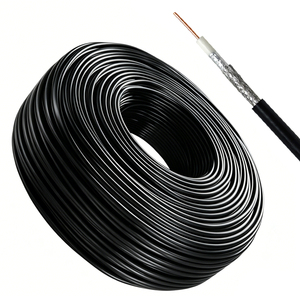 Câble coaxial flexible à faible perte 50 ohms en <span class=keywords><strong>cuivre</strong></span> massif LMR-195, double blindage avec gaine PE/PVC, pour antenne, usage extérieur/intérieur - Product Image 1
