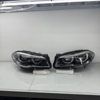 Pour BMW F10 F18 2009-2017 avec phares LED modifiés M5, feux de jour jaunes et blancs, ensemble de phares