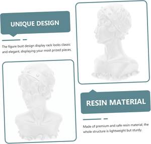 Promotion : Présentoir de Luxe pour Bijoux de Fille, Mannequins en Résine Dorée et Noire pour Boucles d'Oreilles et Colliers - Product Image 6