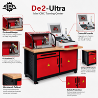 Centre de tournage CNC SIEG De2-Ultra Mini, 4 stations ATC, portée de 120 mm, ER11, 250 W, usage moyen, broche simple, pour laboratoire d'enseignement et fablab