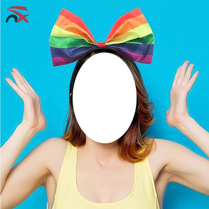 Fascia per Capelli Arcobaleno LGBT Personalizzata all'Ingrosso, Accessori per Capelli per Eventi e Feste all'Aperto, Decorazione - Product Image 6
