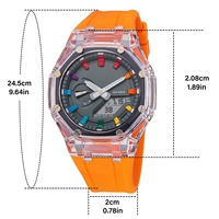 Reloj de Cuarzo para Hombre, Deportivo, Electrónico, LED Digital, Analógico, Digital, con Alarma, Venta al Por Mayor