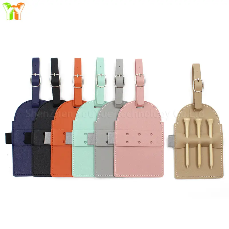 Golf Tee Holder PU Leather Golf Tee Bag Outdoor Promotional Golf Tee Carrier Organizador Presente para Golfistas