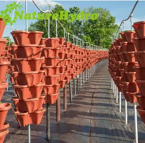 Idroponica impilati vasi di fiori per giardino verticale torri