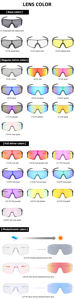 2024 TR90 cadre Super léger rectangulaire tout-en-un surdimensionné miroir hommes et femmes universel vélo sport lunettes de <span class=keywords><strong>soleil</strong></span> - Product Image 5