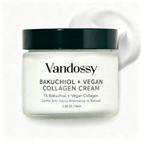 Crème pour le visage au bakuchiol, alternative végétalienne au rétinol, hydratant avec vitamine E, vitamine B5, huiles végétales, peau lisse, hydratée et éclatante