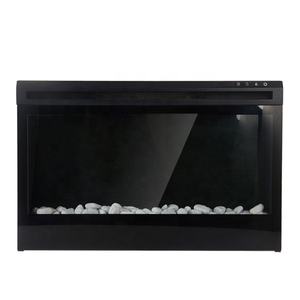 Panel plano con diseño de vidrio, inserto de chimenea de llama artificial, chimenea eléctrica decorativa con luz LED - Product Image 3