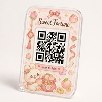 Placa de Acrílico Transparente Resistente a los Arañazos con Código QR en Forma de Corazón Rosa, Personalizada al por Mayor, para Decoración de Fiestas de San Valentín