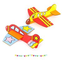 Kits de dessin et de coloriage DIY Peinture vierge en bois Avion Jeu amusant Peinture Graffiti Matériel Art Artisanat Jouet Artisanat en bois